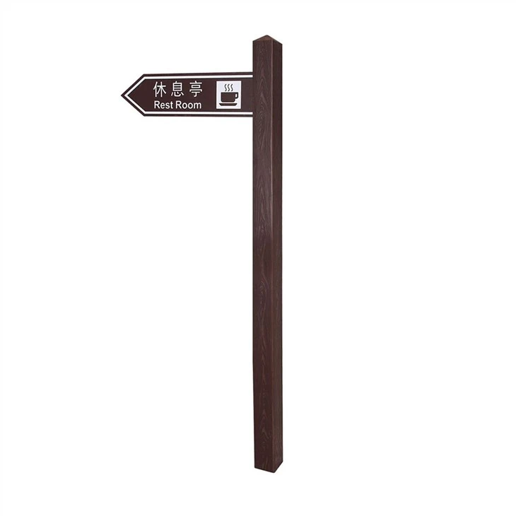 HDPE Golf Post Direction Sign