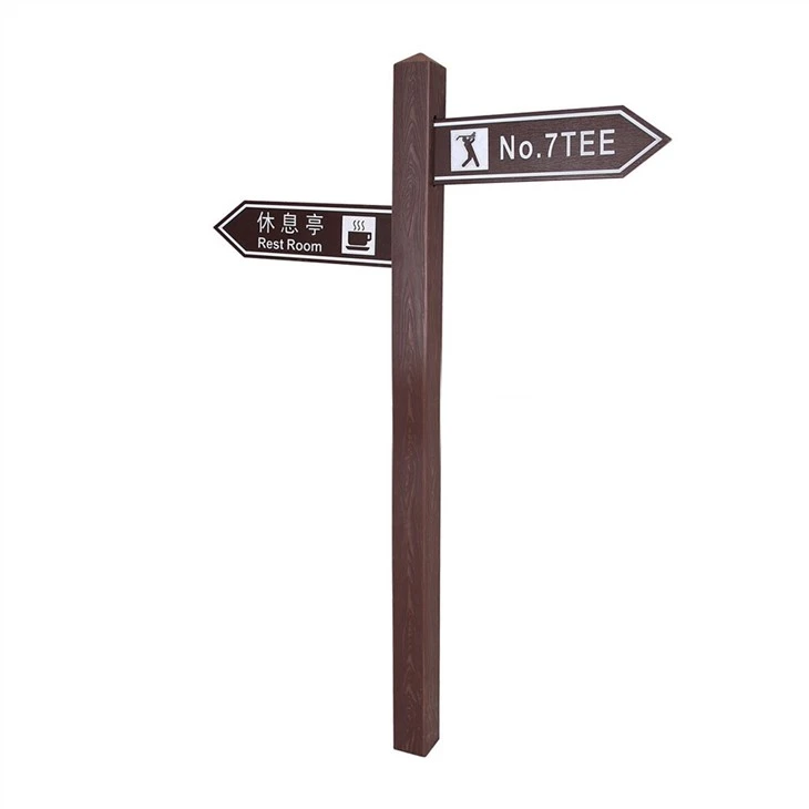 HDPE Golf Post Direction Sign